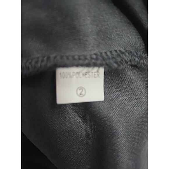 MSLG Little Black Dress Sz 12 Black Stretch Lace Floral Evening Holiday READ - Picture 6 of 6